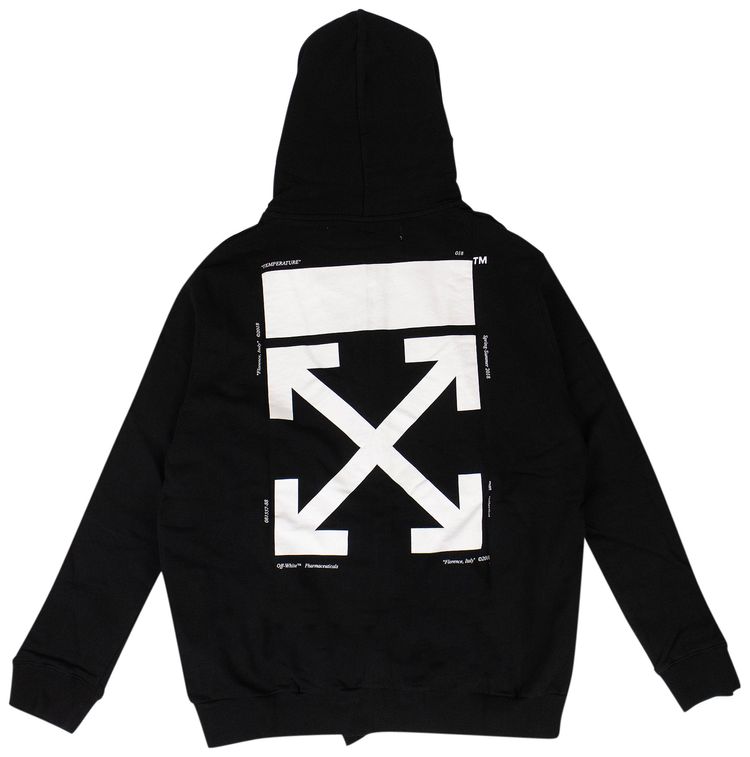 Off White Patches Zip Up Sweatshirt Black