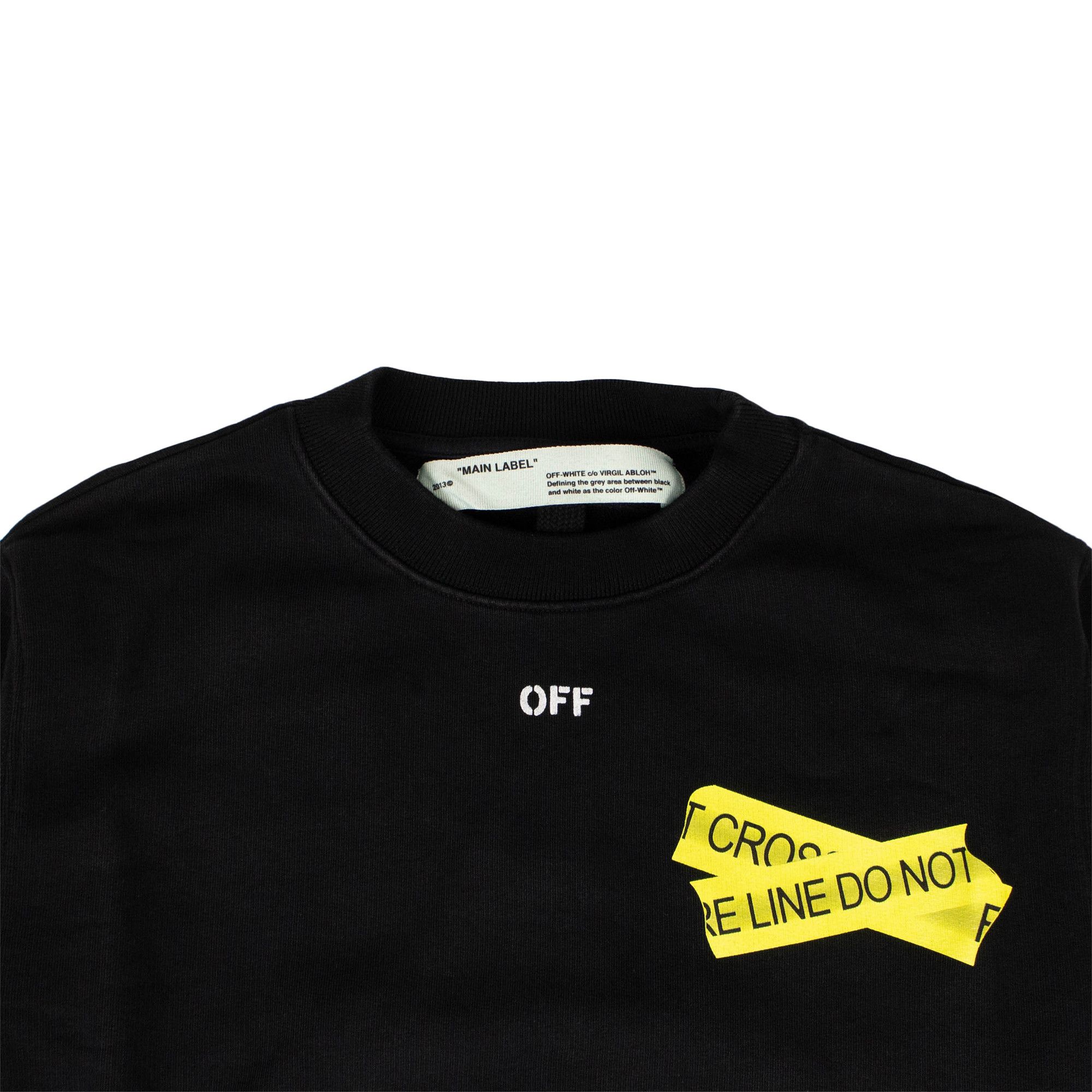 Buy Off White Fire Tape Sweatshirt Black OMBA003S180030241060 GOAT UK
