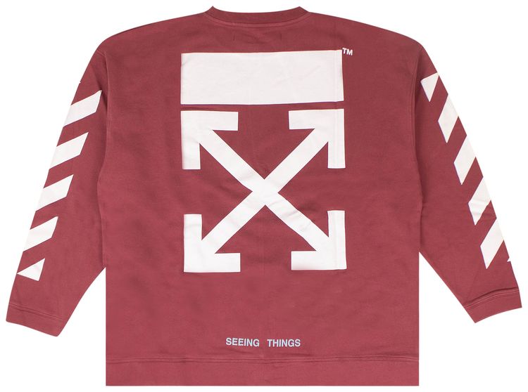 Off White Diags Arrows Sweatshirt Red