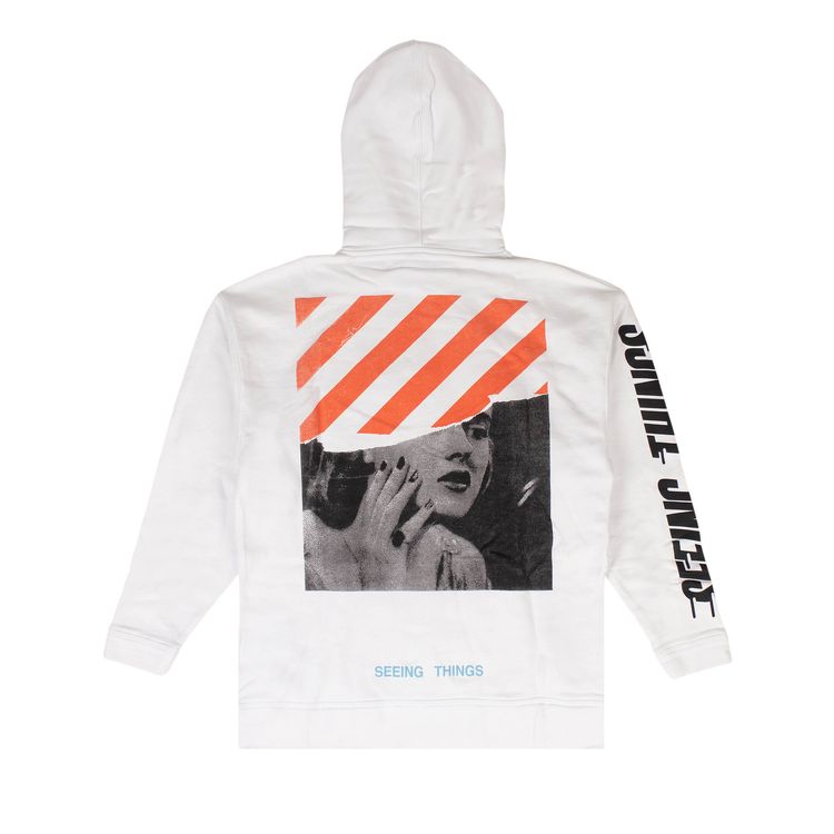 Off White Photocopy Hooded Sweatshirt White