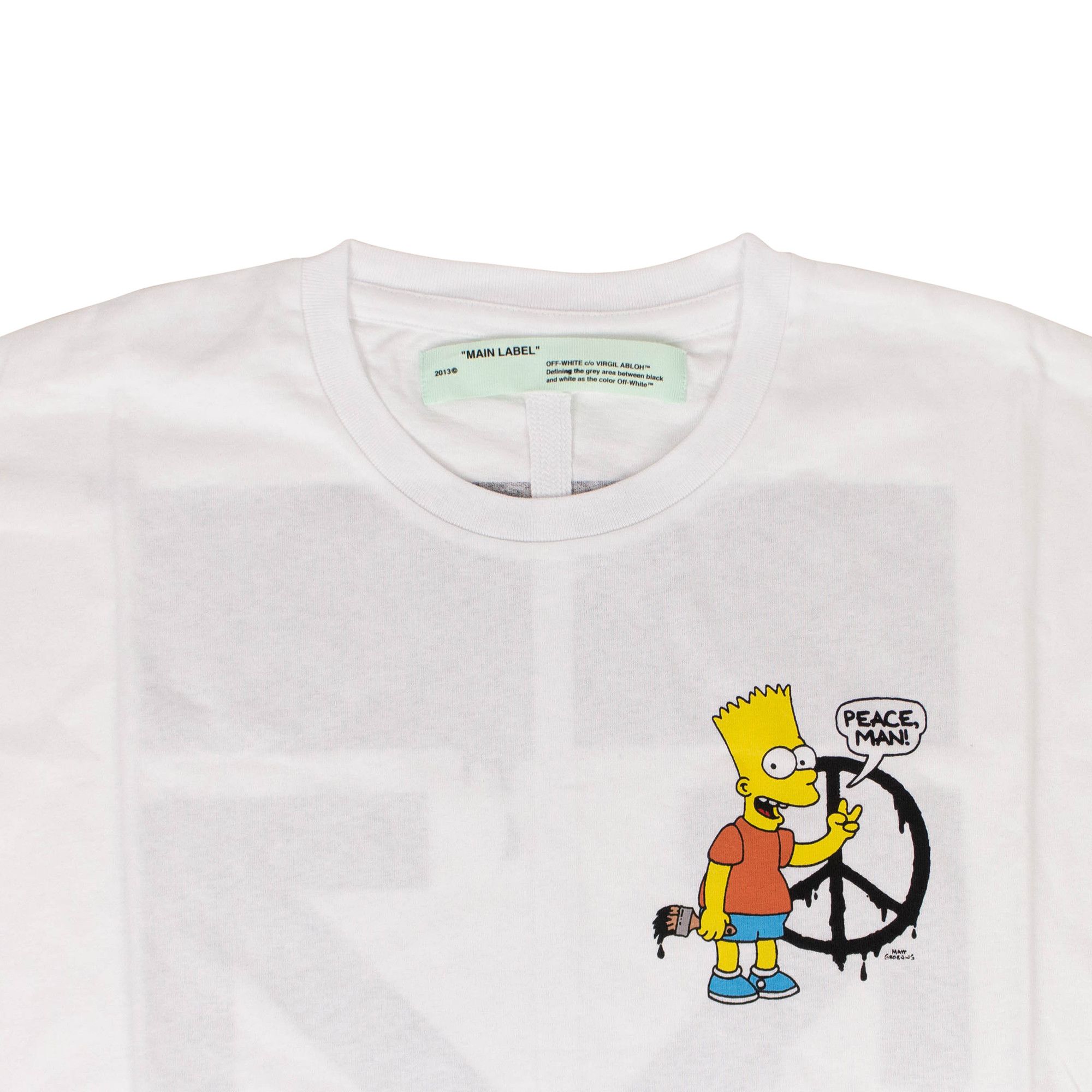 Size xxs Off White Bart Peace Oversized T Shirt White