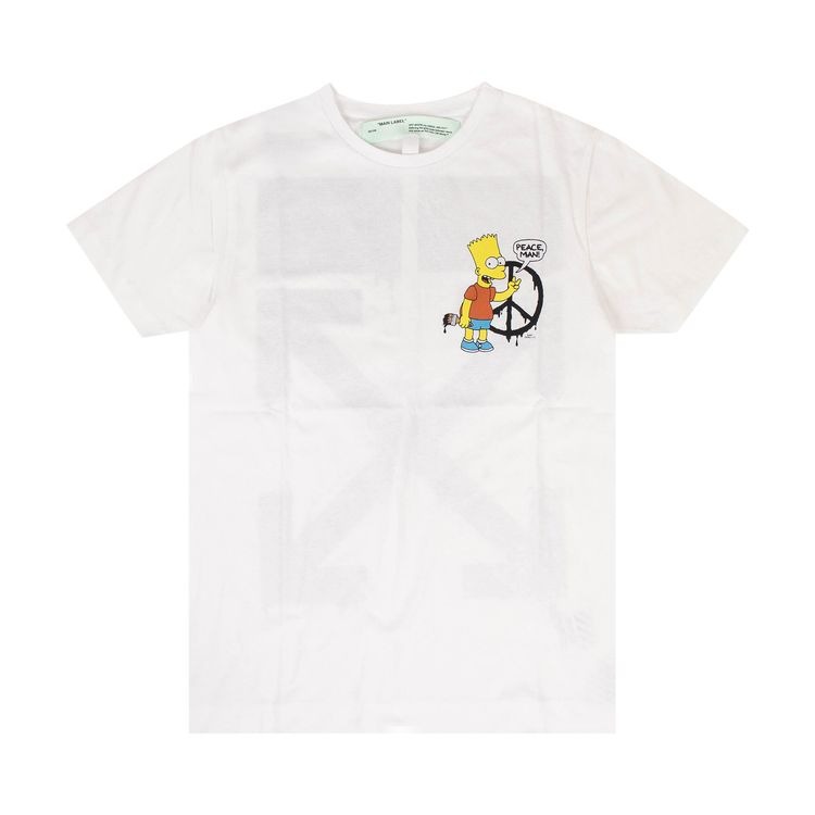 Off White Bart Peace T Shirt White