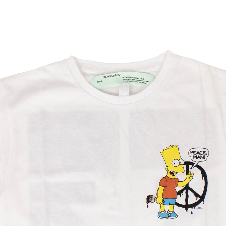 Off White Bart Peace T Shirt White