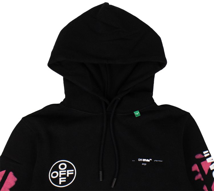 Off White Stencil Arrow Hooded Sweatshirt Black