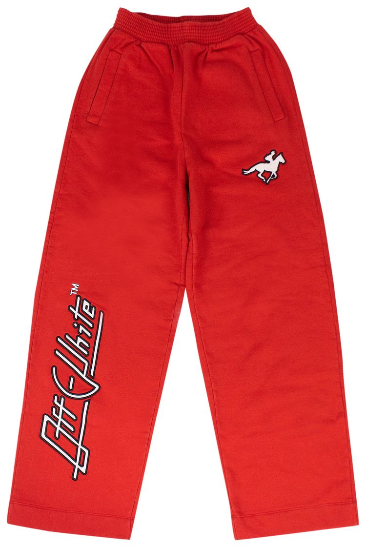 Off White Jockey Square Sweatpant Red