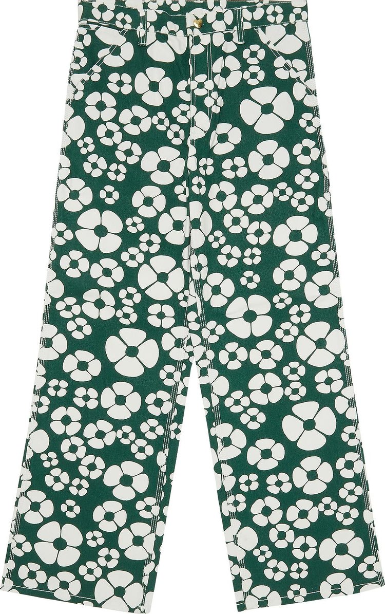Marni x Carhartt WIP Women's Trousers 'Forest Green'