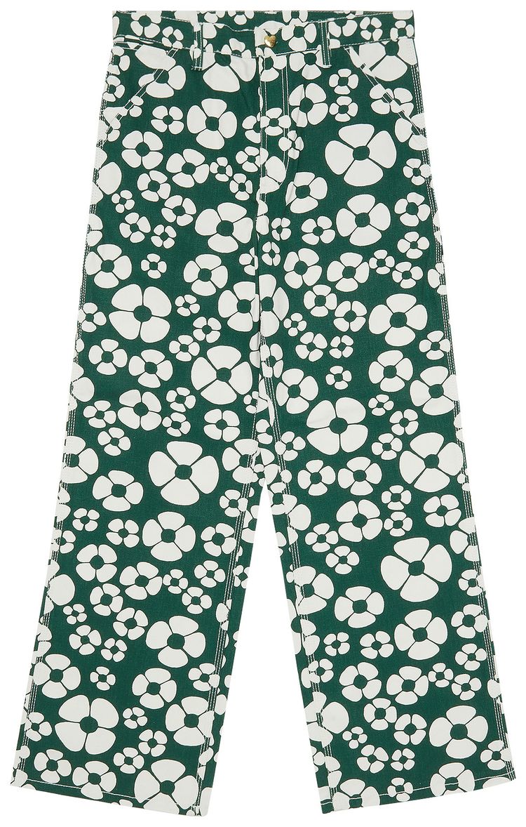 Marni x Carhartt WIP Womens Trousers Forest Green