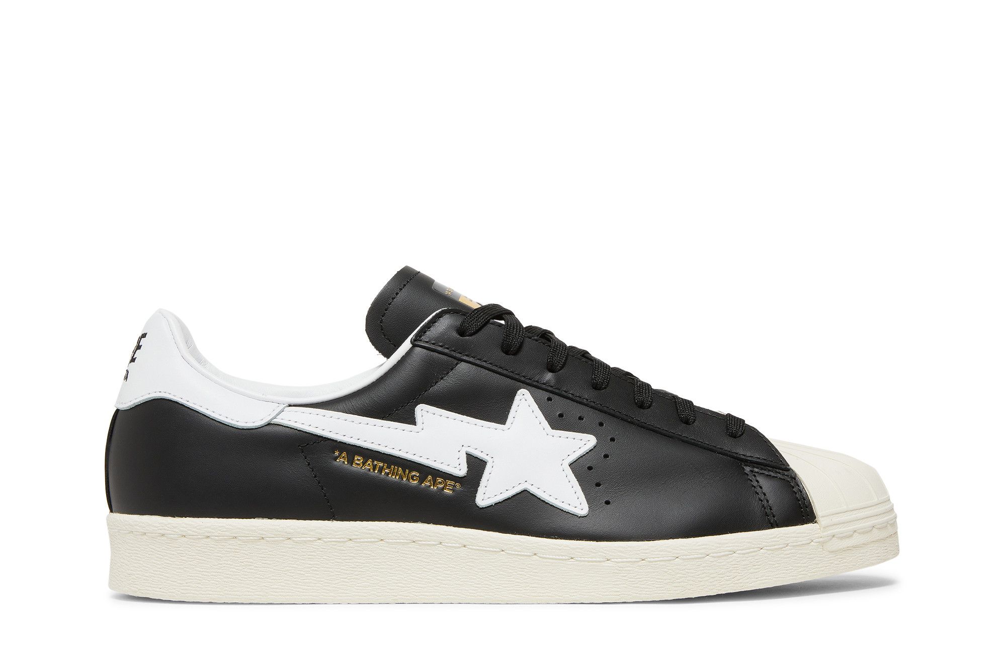 Buy BAPE x Superstar Black IF2385 GOAT