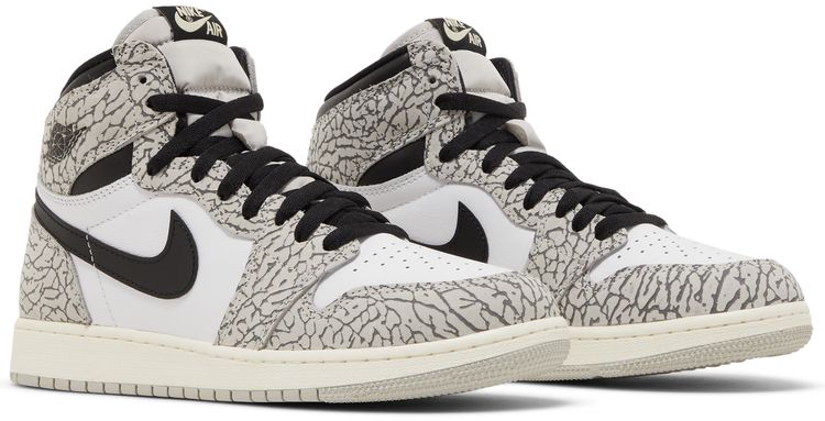 Air Jordan 1 Retro High OG GS White Cement
