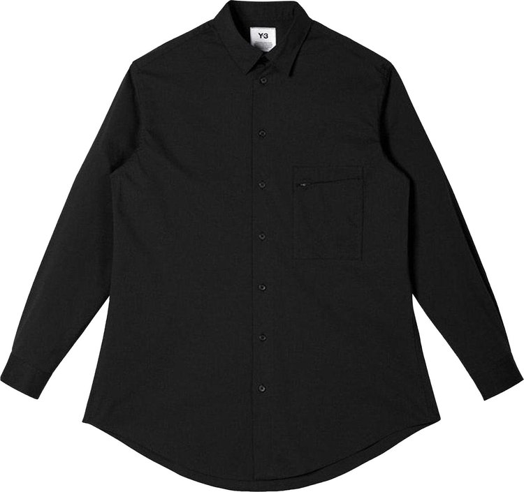 Y-3 Classic Chest Logo Button Down Shirt 'Black'