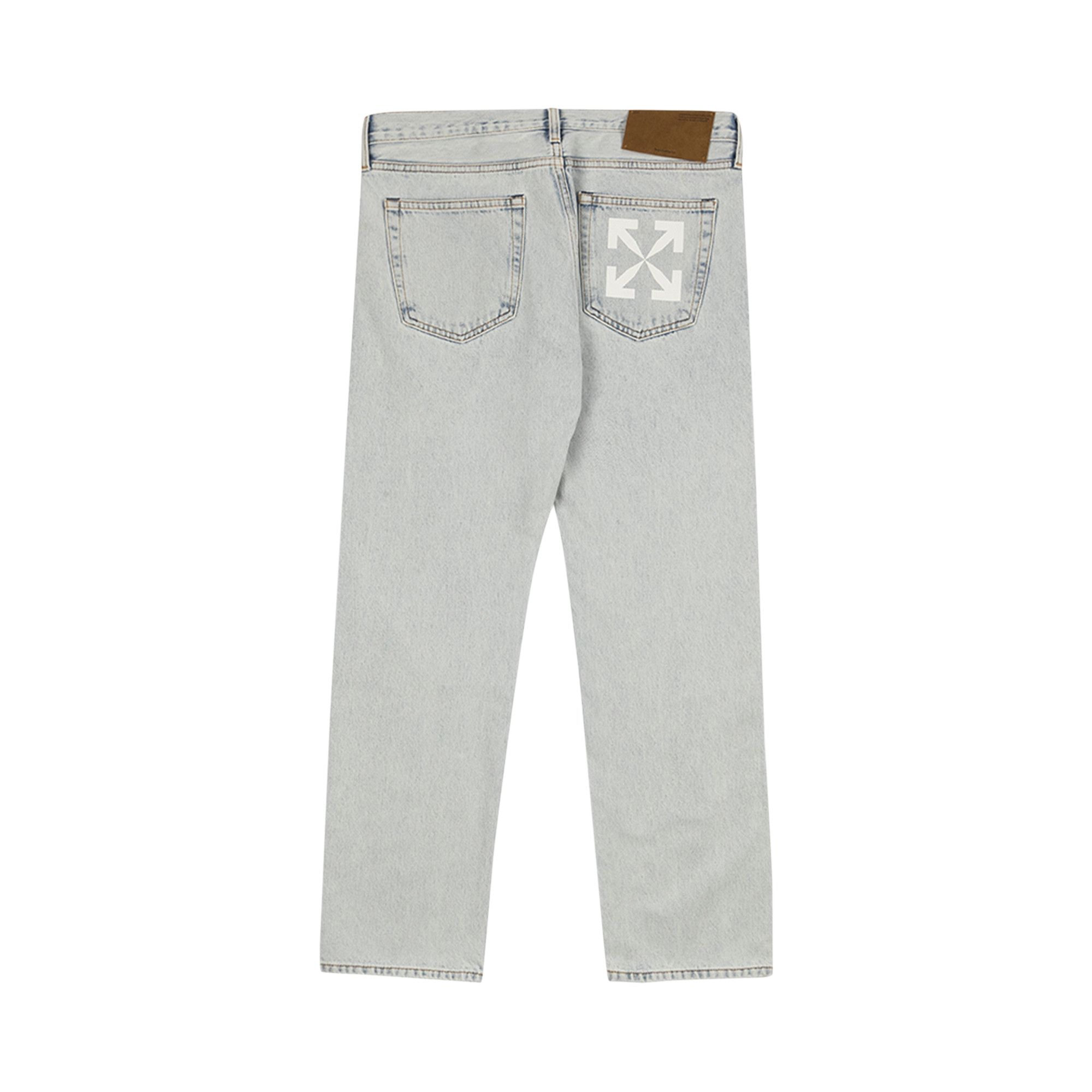 Buy Off-White Arrows Logo Slim Fit Jeans 'Bleach Blue/White