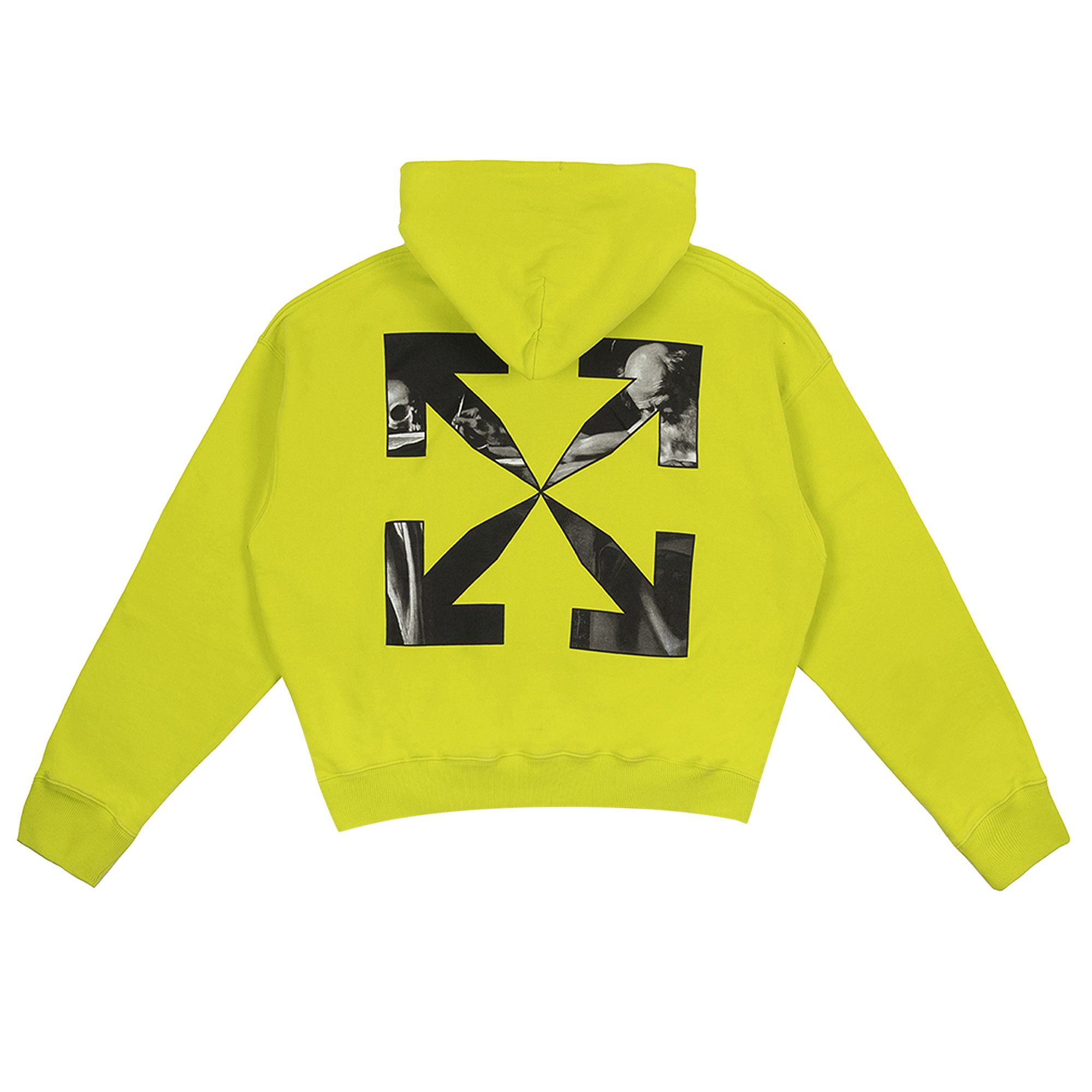 Buy Off White Caravaggio Arrows Hoodie Lime Black OMBB037S23FLE0015010 GOAT UK