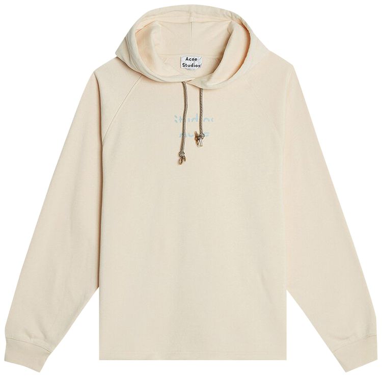 Acne Studios Video Print Hooded Sweatshirt Ecru Beige