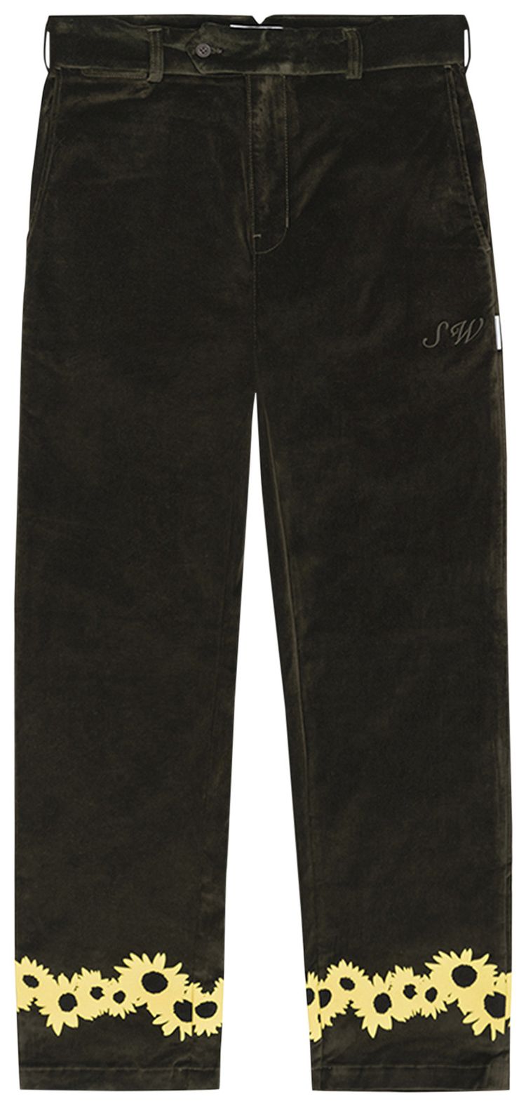 Saintwoods Flower Pants Moss Green