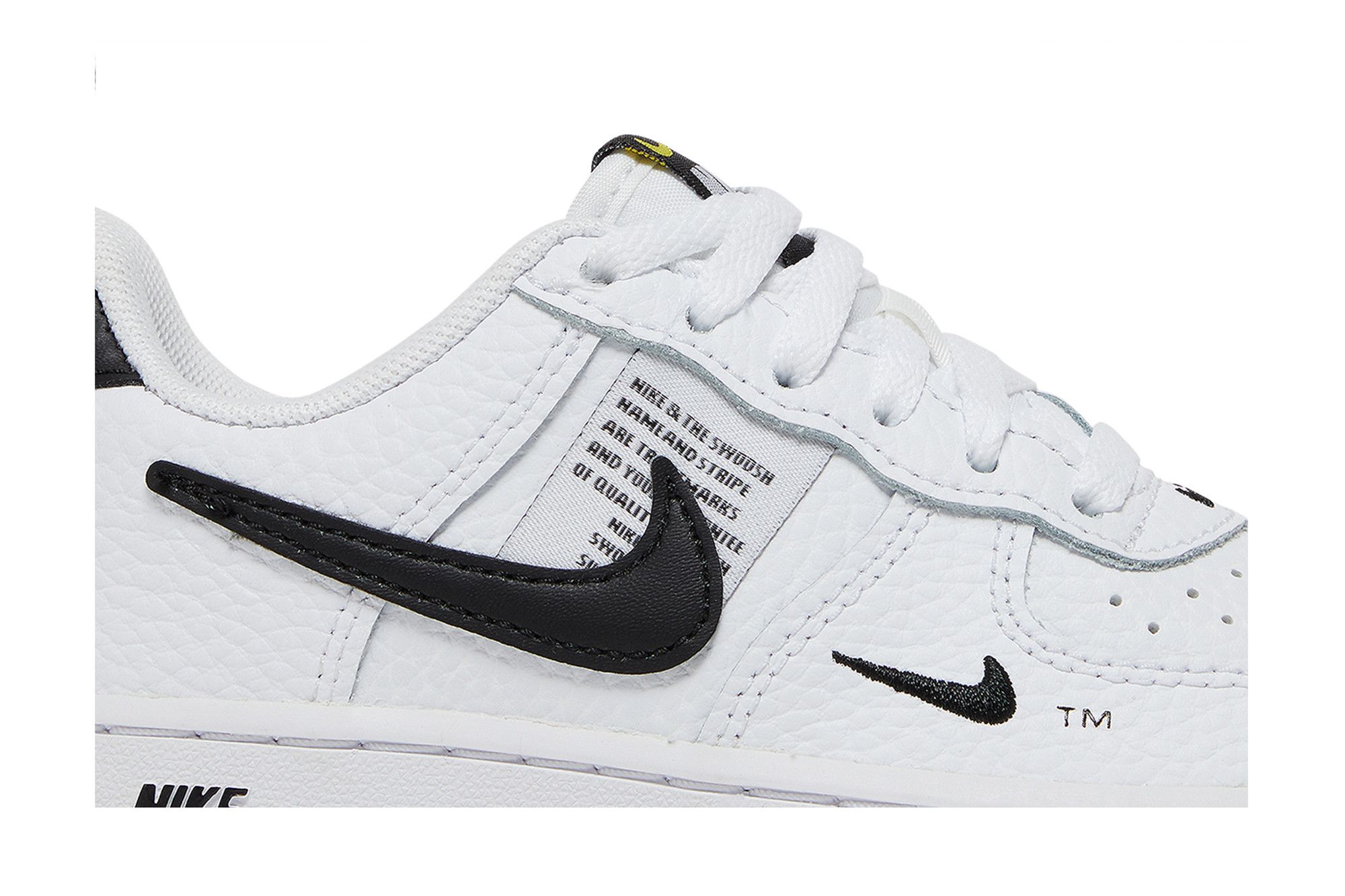 Nike Air Force 1 LV8 Utility Overbranding Black White AV4272