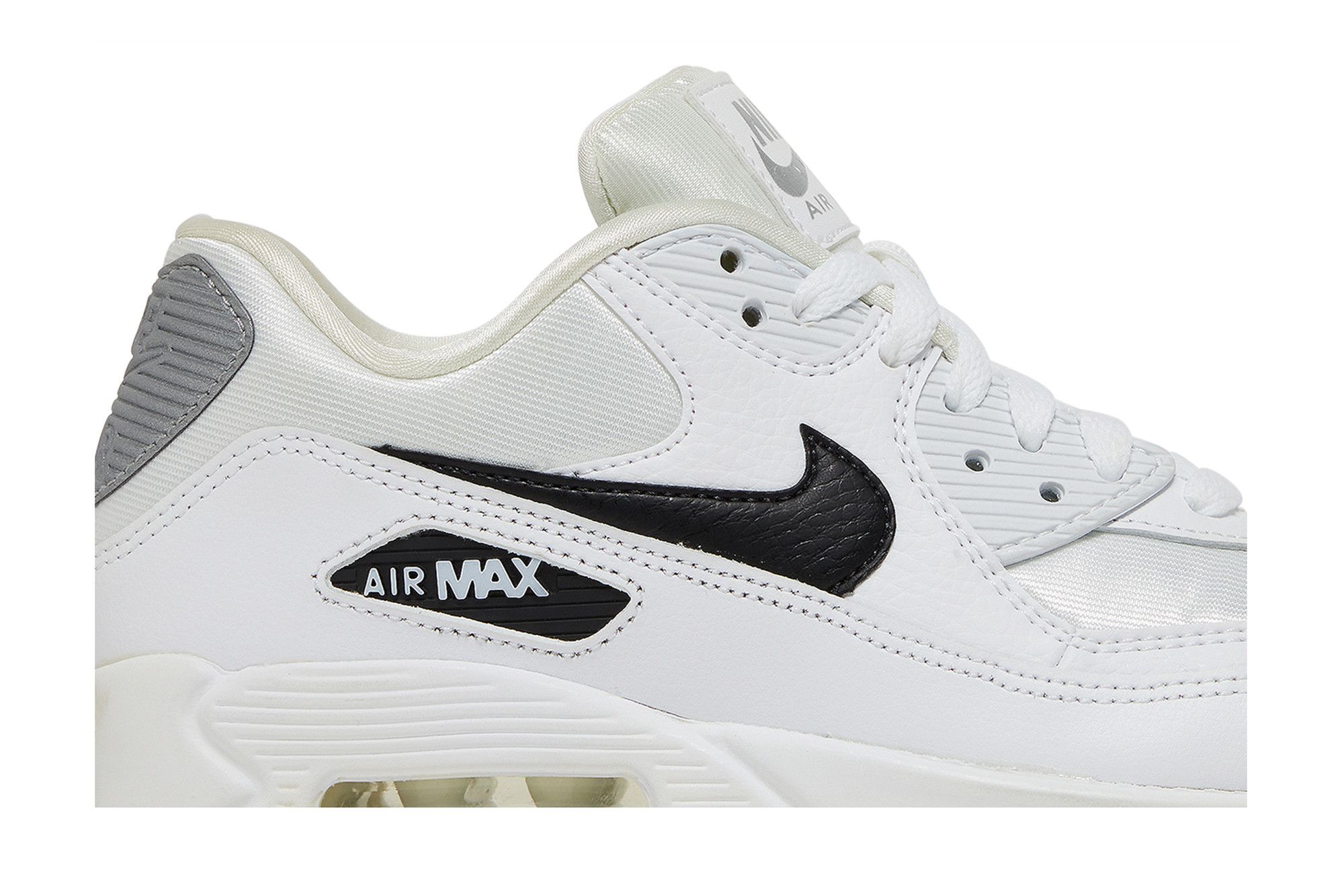 Silver and white air max 90 store