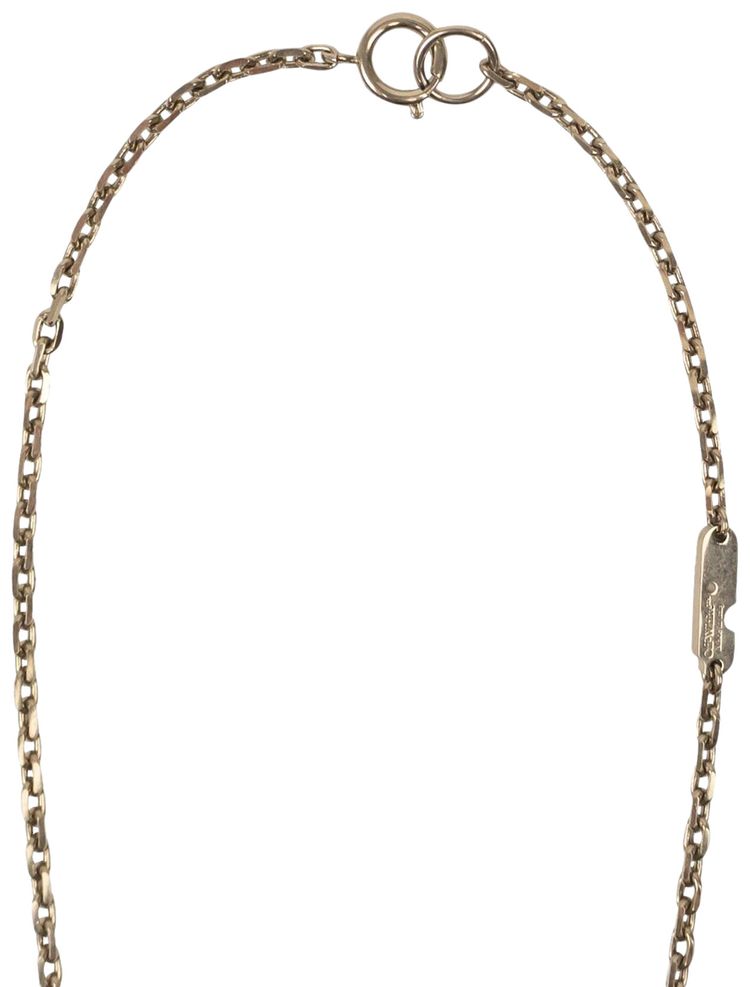 Off White Enamel Arrow Necklace Yellow