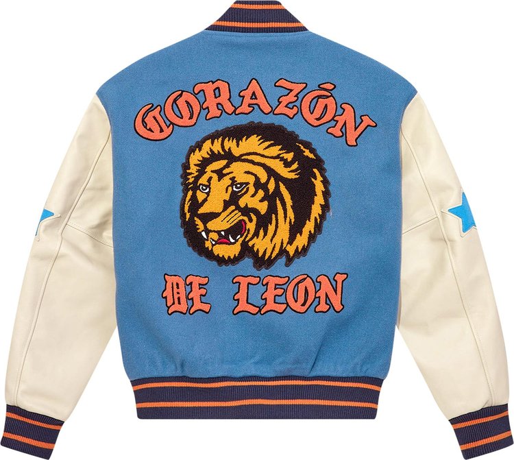 Awake NY Corazon Varsity Jacket Blue