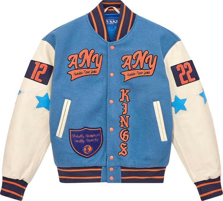 Awake NY Corazon Varsity Jacket 'Blue'