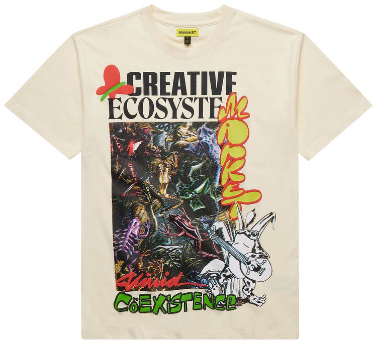 Market Creative Ecosystem T Shirt Cream