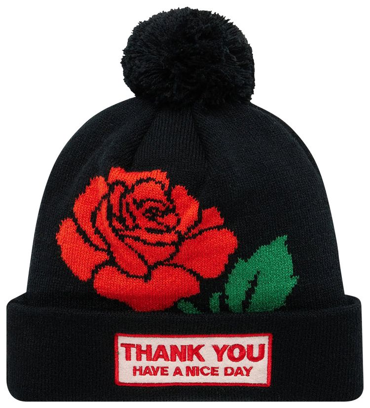 Market Rose Garden Beanie Black