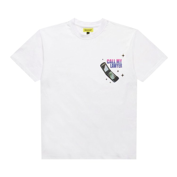 Market Call My Lawyer Act Now T-Shirt 'White'