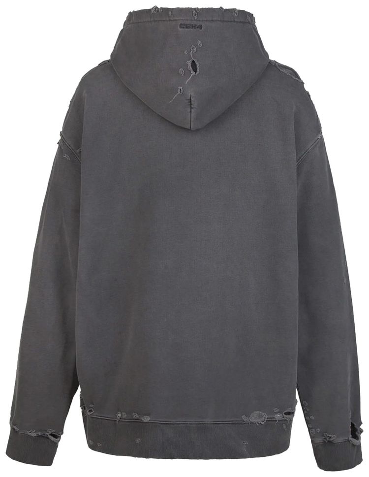 C2H4 Agitator Distressed Hoodie Slate Grey