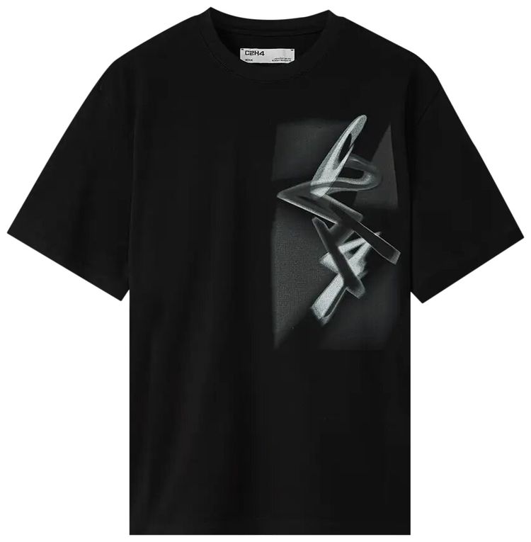 C2H4 Multi Dimensional Logo T Shirt Black