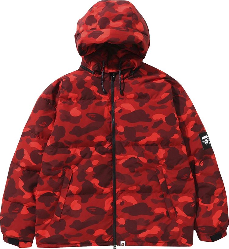 Buy BAPE Color Camo Relaxed Fit Down Jacket 'Red' - 1DNI 801 002 RED | GOAT