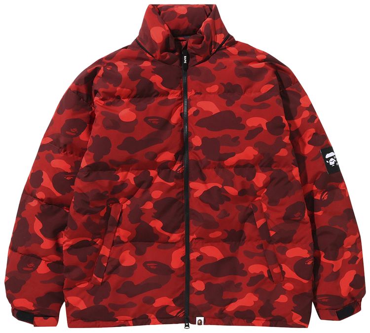 BAPE Color Camo Relaxed Fit Down Jacket Red