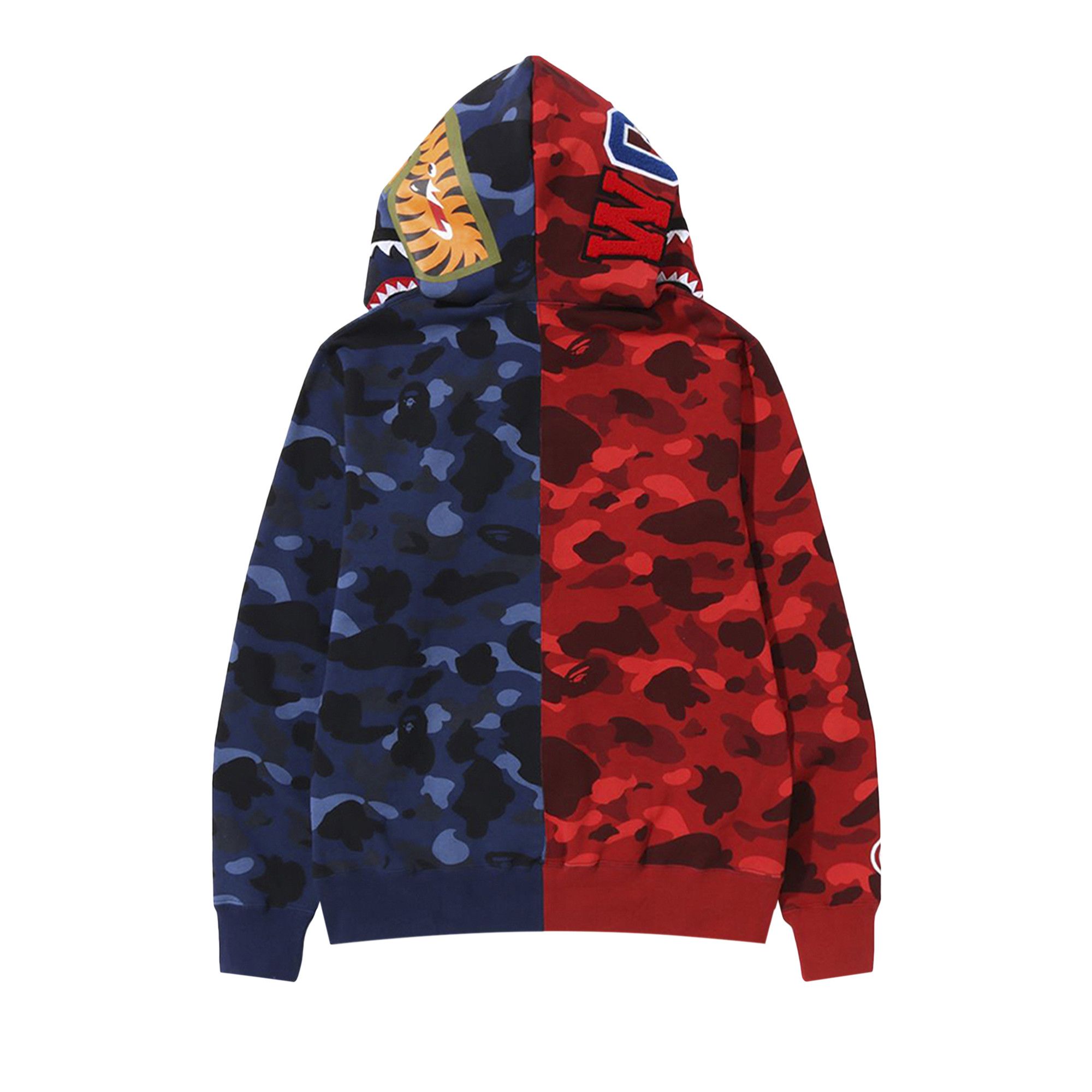 Buy BAPE Color Camo Shark Full Zip Hoodie Red Navy 1ZPI 801 017 RED NAVY GOAT