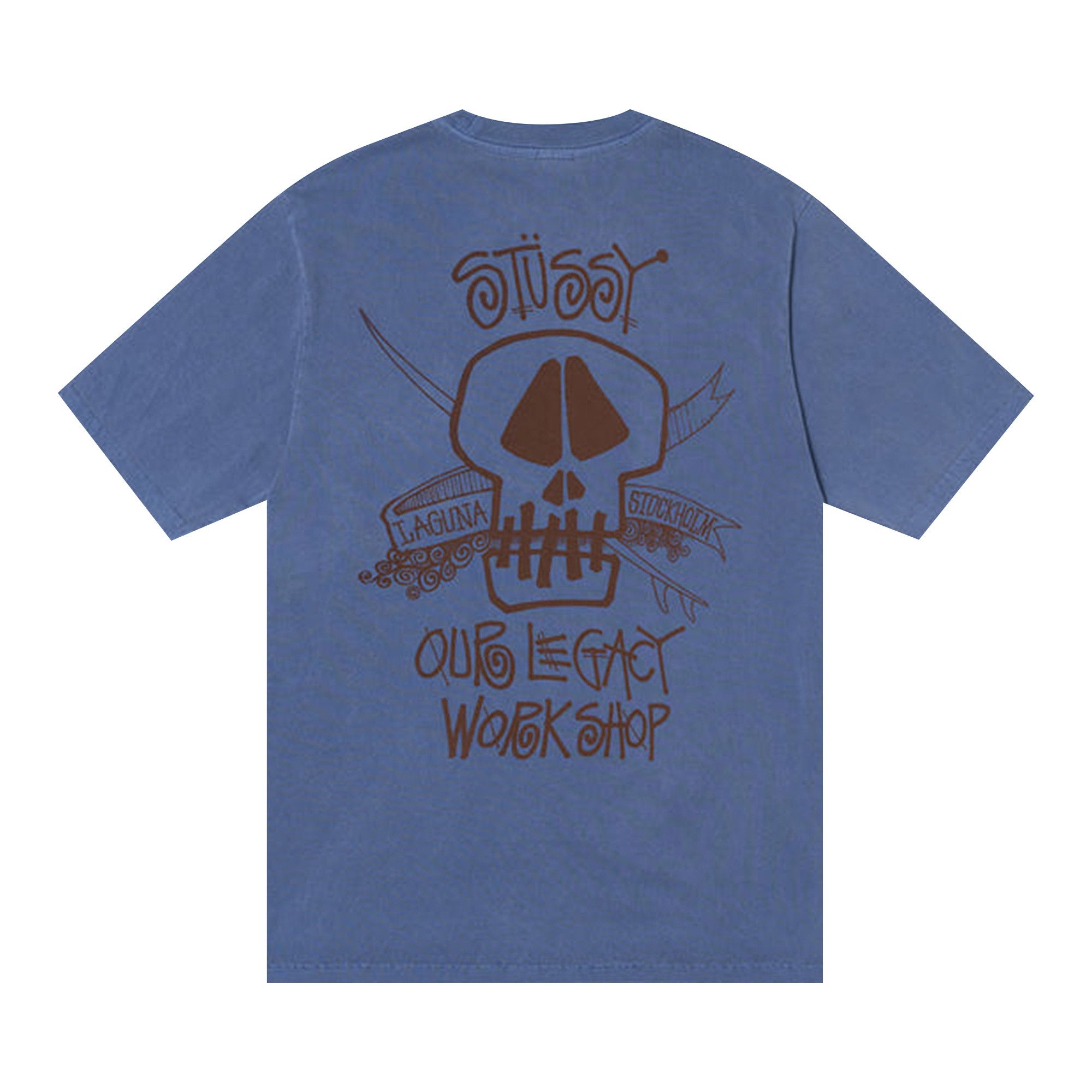 ★関税込★Stussy★Our Legacy Work Shop Surf Skull Pigment T Buy Stussy x Our Legacy Work Shop Surf Skull Pigment Dyed