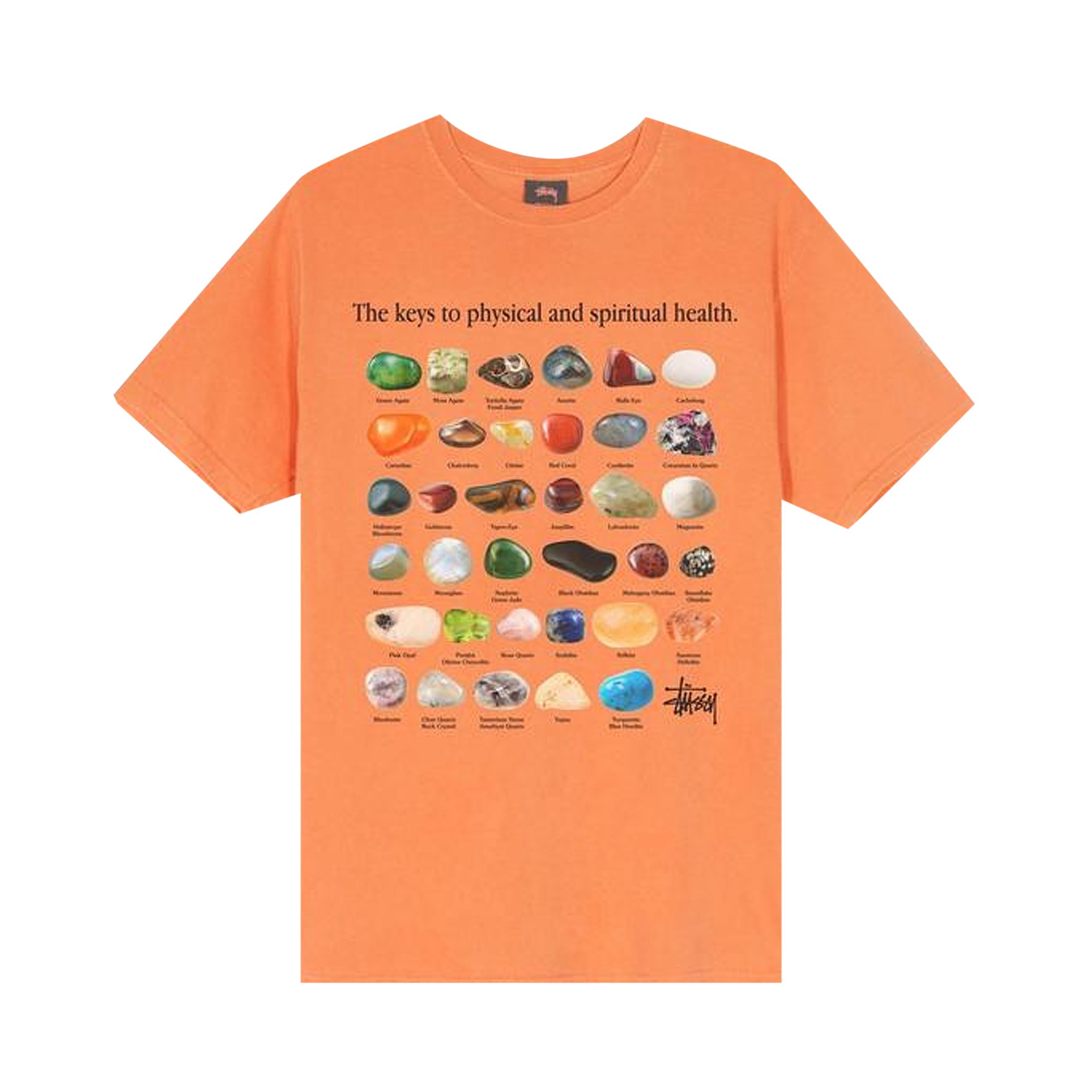 Buy Stussy Stone Pigment Dyed Tee 'Neon Orange' - 1904557 NEON | GOAT