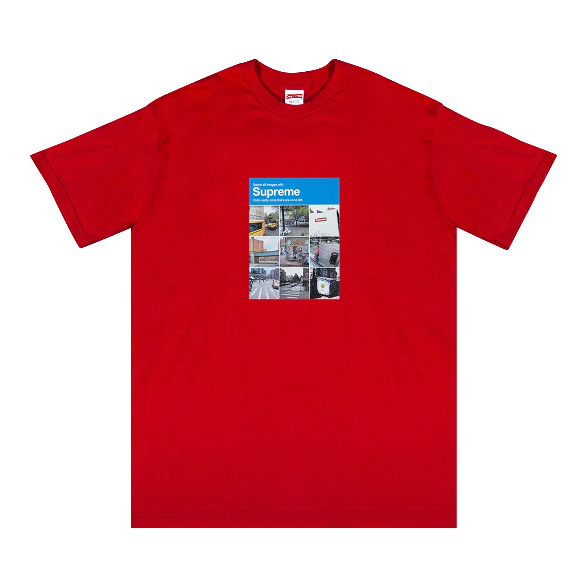 Supreme Verify Tee 'Red' | GOAT