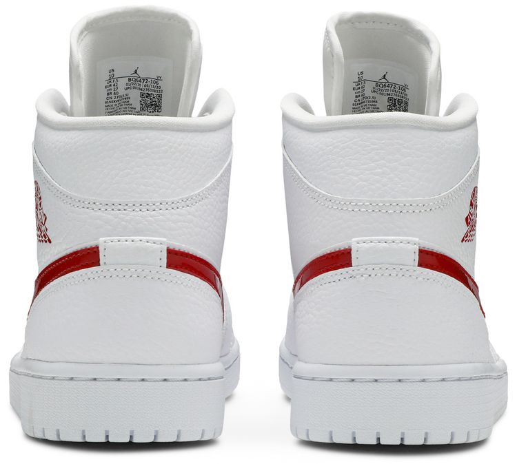 Wmns Air Jordan 1 Mid White University Red