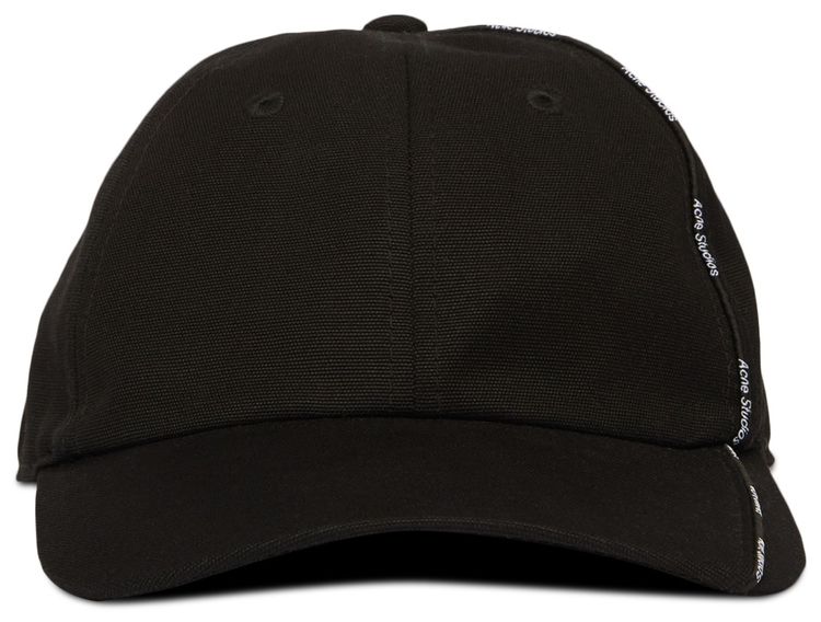 Acne Studios Logo Plaque Bucket Hat Black