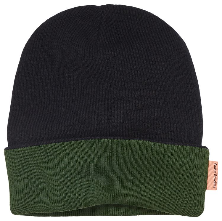Acne Studios Logo Plaque Bucket Hat BlackGreen
