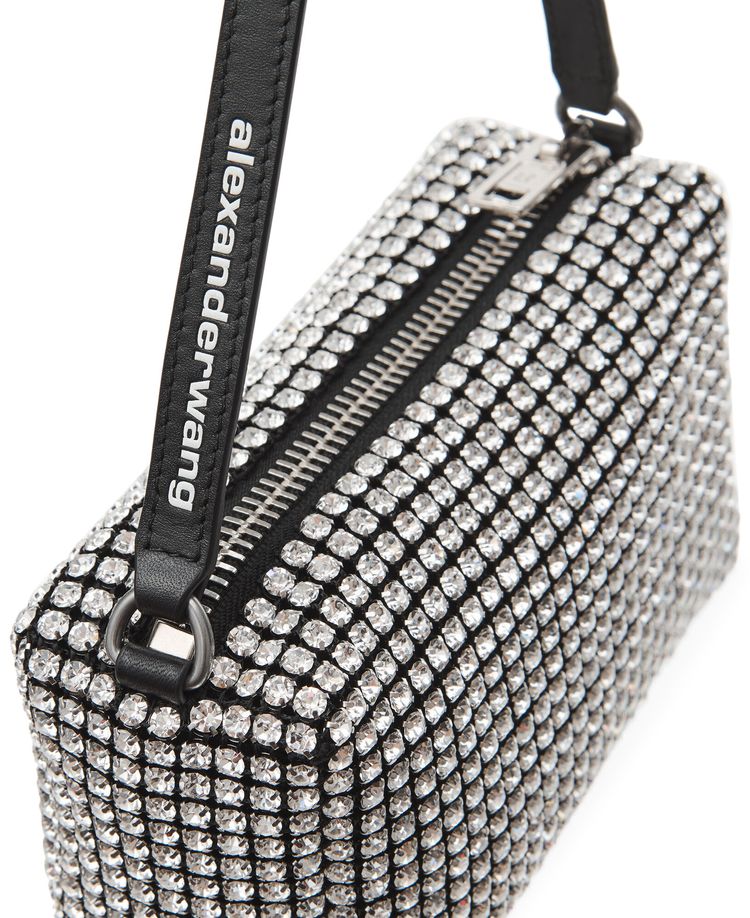 Alexander Wang Chain Mesh Rhinestone Pouch White