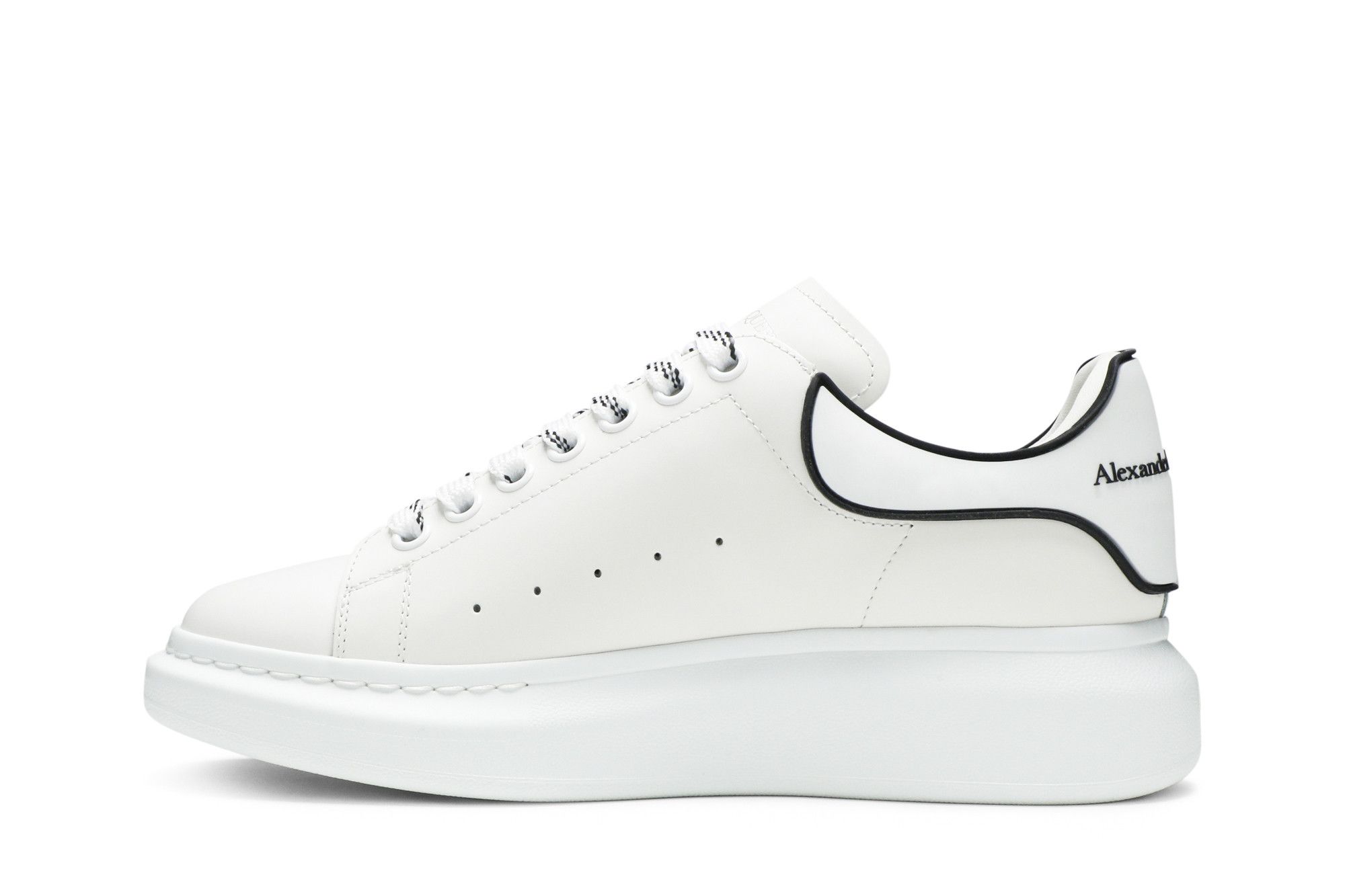Size 11.5 Alexander McQueen Oversized Sneaker New Tech Calf White Black 2020