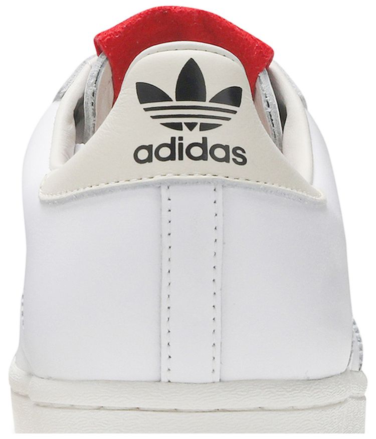 424 x adidas Superstar Shell Toe White Scarlet