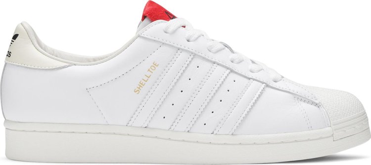 Adidas 424 x Superstar Shell Toe 'White Scarlet
