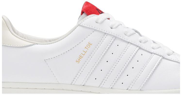 424 x adidas Superstar Shell Toe White Scarlet