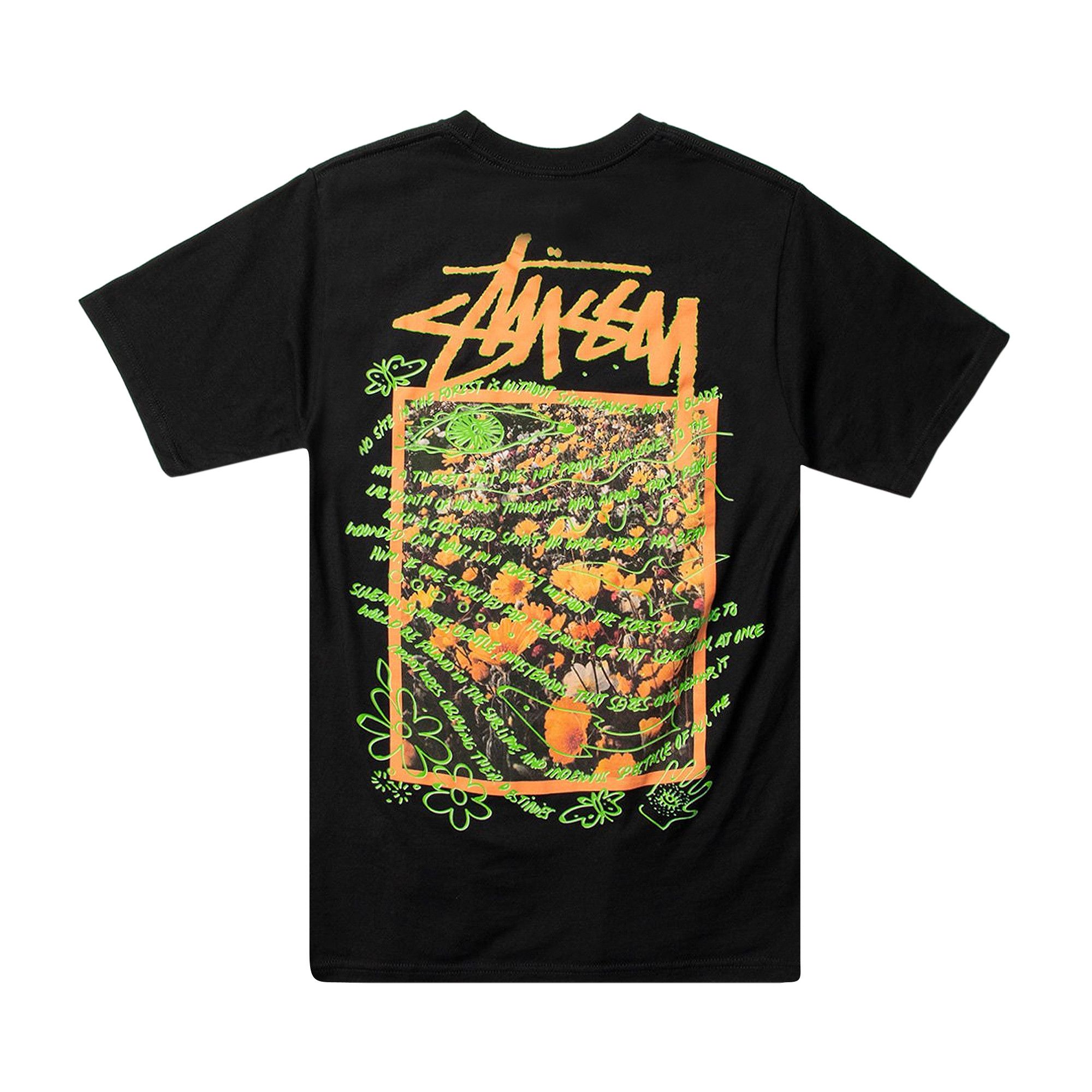 Buy Stussy Super Bloom Tee 'Black' - 1904550 BLAC | GOAT IT