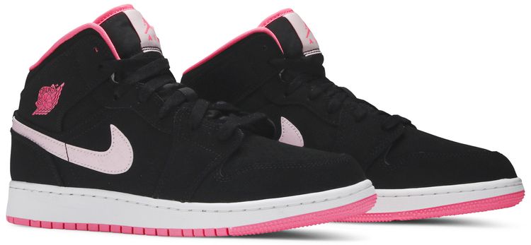 Air Jordan 1 Mid GS Black Digital Pink