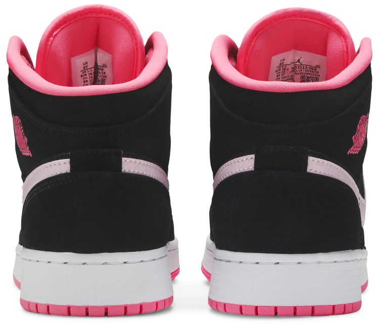 Air Jordan 1 Mid GS Black Digital Pink
