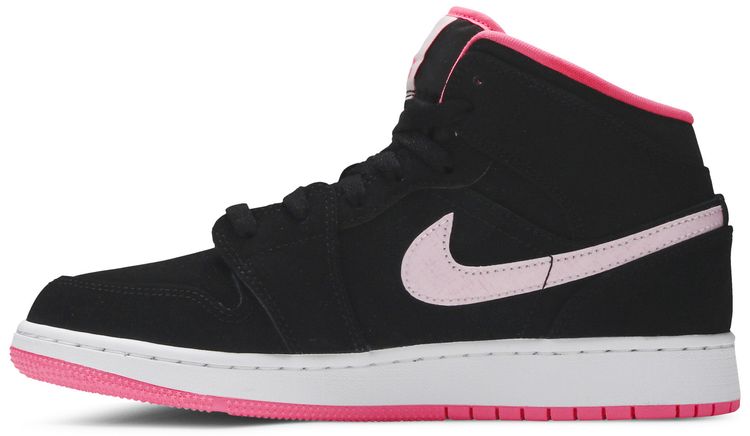 Air Jordan 1 Mid GS Black Digital Pink