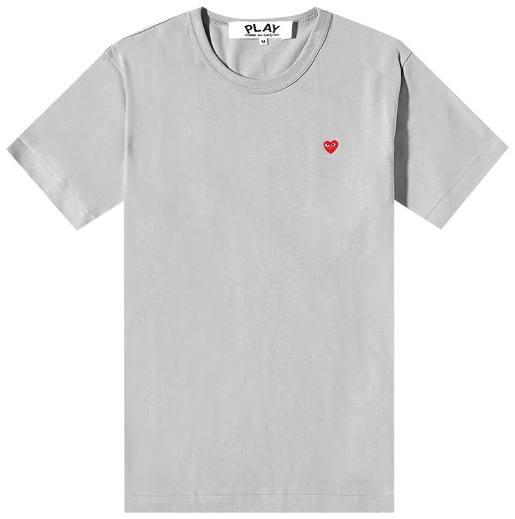 Comme des Garcons PLAY Logo T Shirt Grey