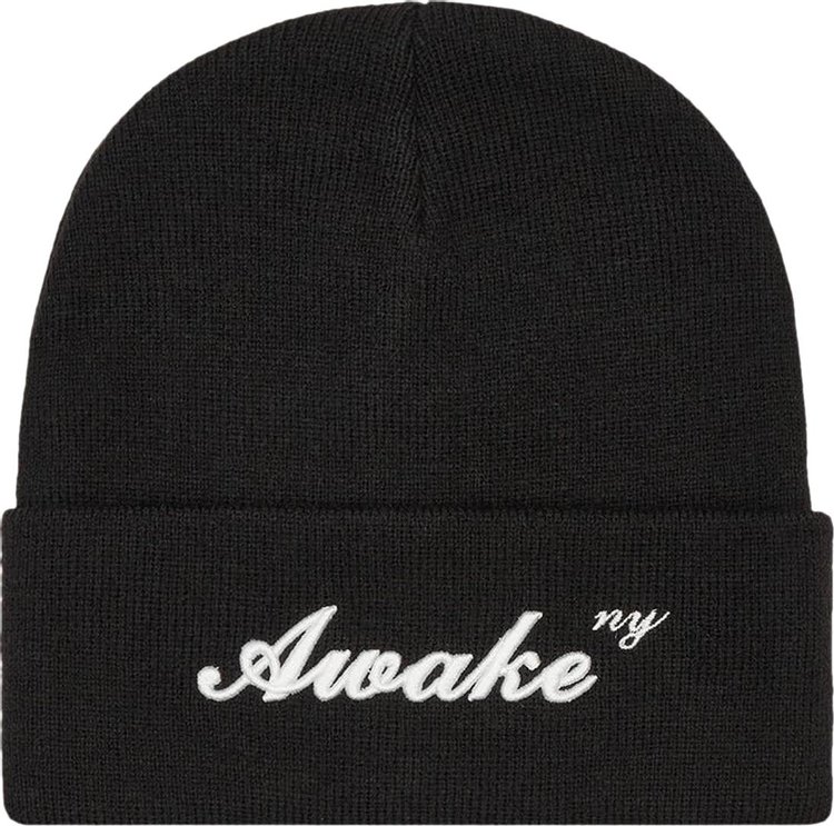 Awake NY Script Logo Beanie Black