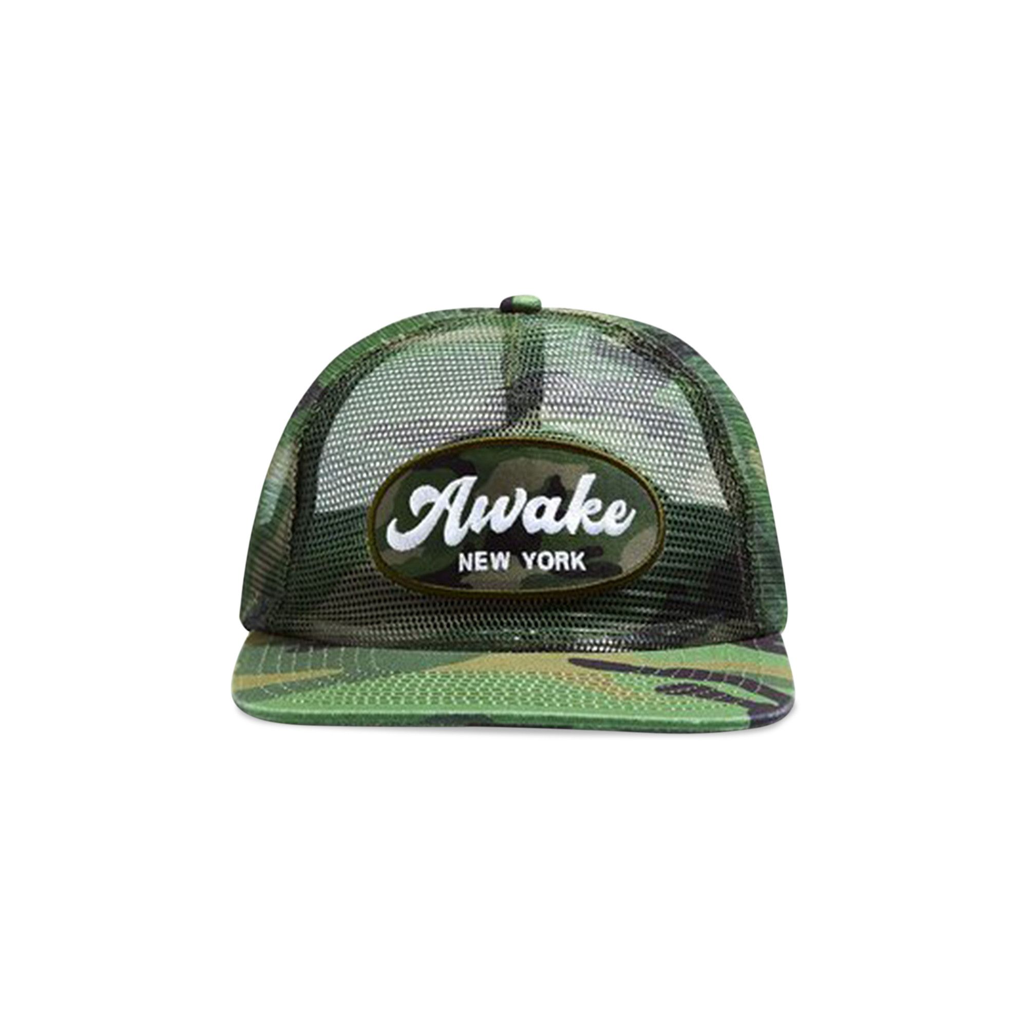 Buy Awake NY Logo Patch Mesh Trucker Hat 'Camo' - AWK FW22
