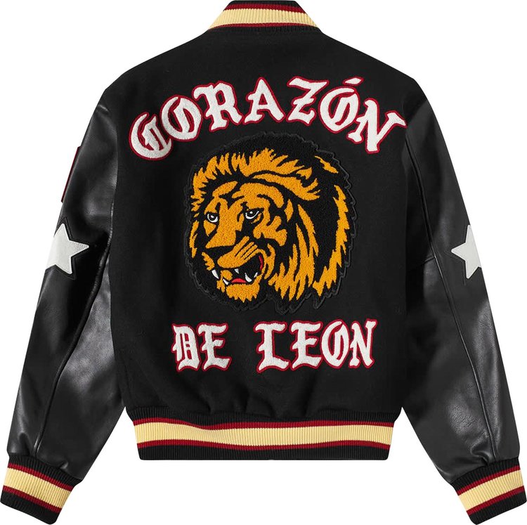 Awake NY Corazon Varsity Jacket Black